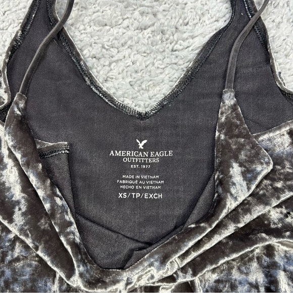 American Eagle Top Womens Extra Small Crushed Velvet Party Night Out Club Rodeo - Picture 2 of 3